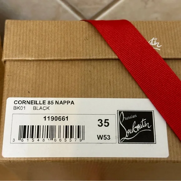 Christian Louboutin Corneille 85mm Nappa Black Size 35 - Picture 8 of 15
